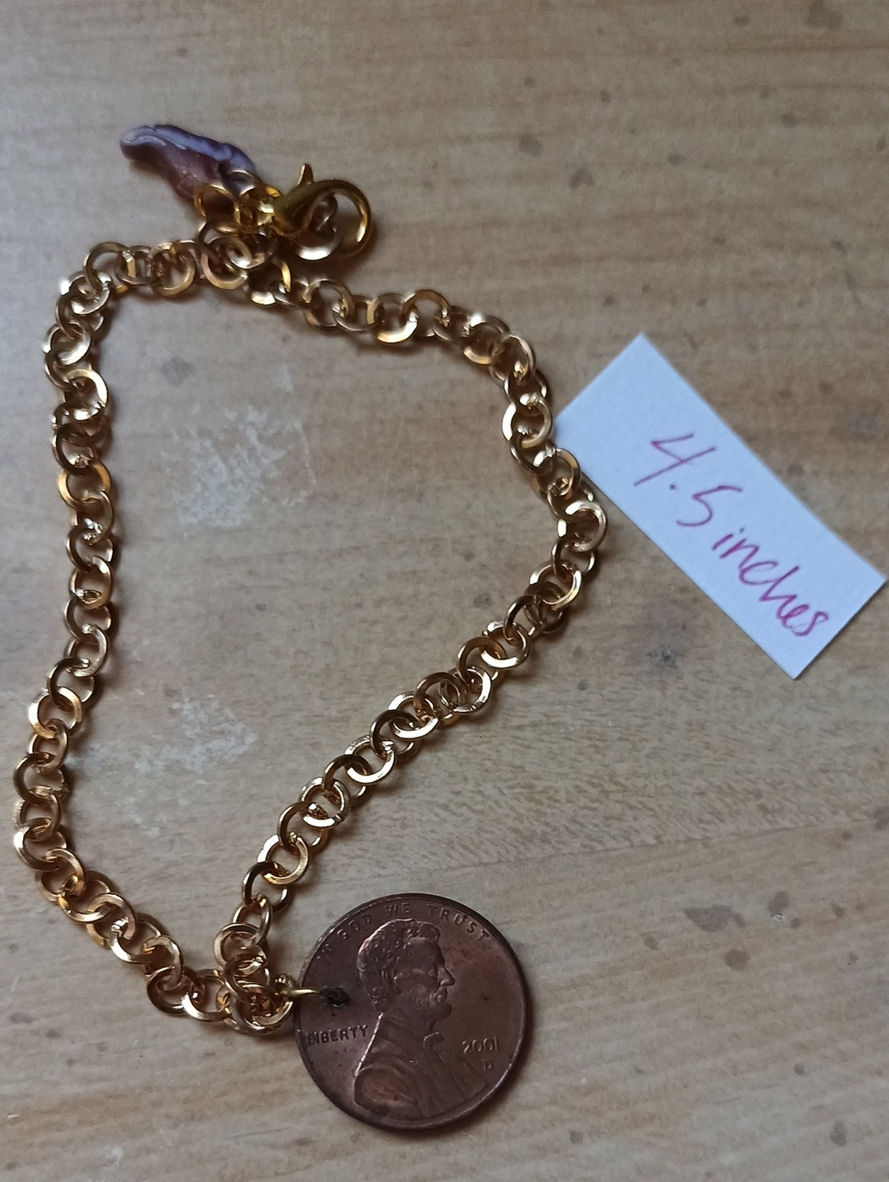 Gold-Tone 2001 Penny Charm